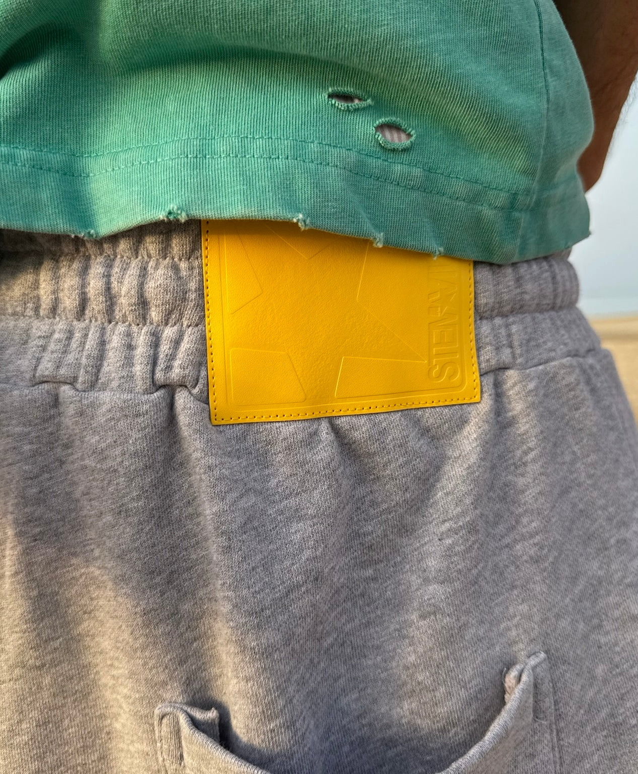 Yellow Star Gray Pant