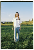 stemvius OG T-Shirt male model front – the first stemvius tee, oversized cropped Barcelona streetwear