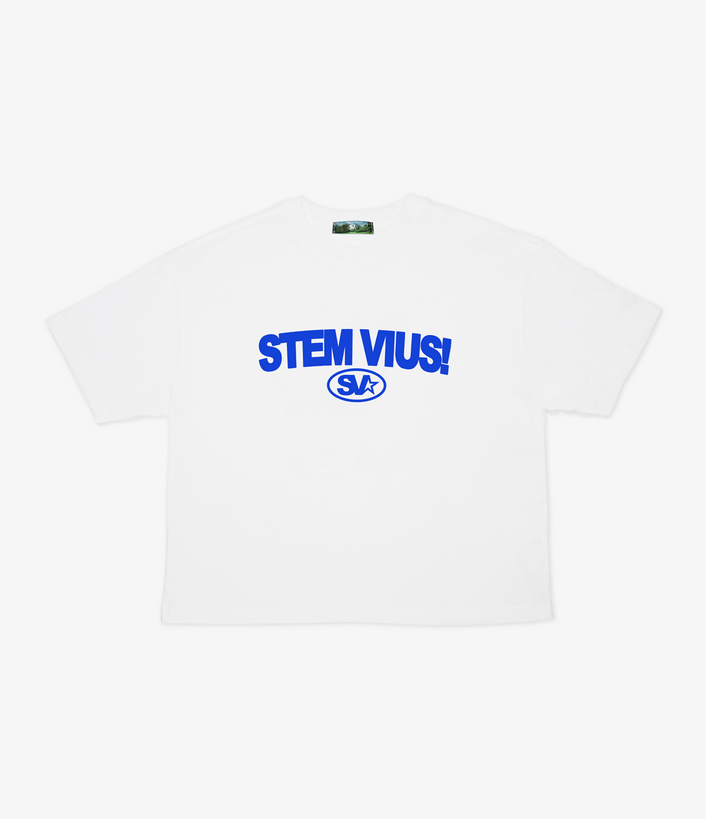 stemvius SV! T-Shirt – classic oversized cropped tee with original logo, designed in Barcelona